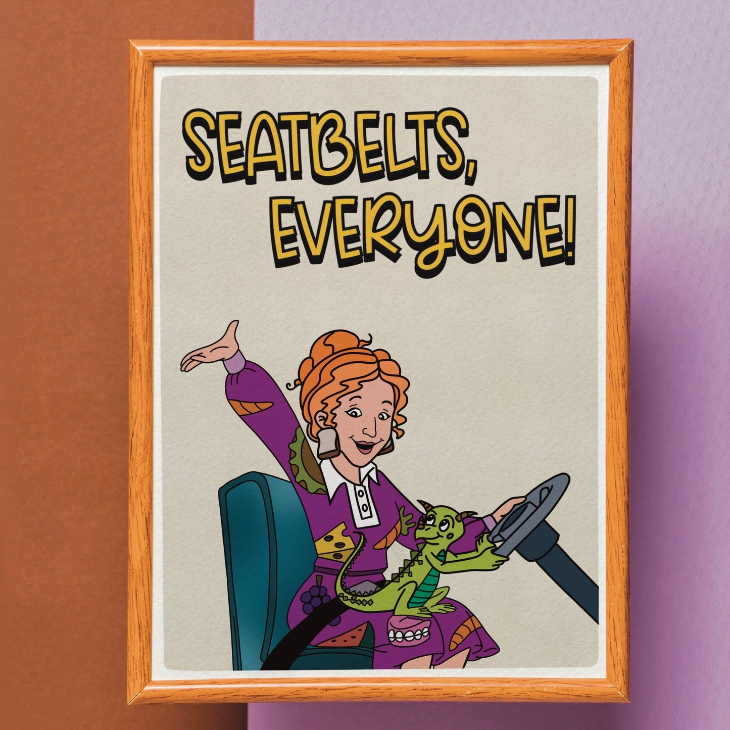 Seatbelts, Everyone! Magic School Bus Digital Print