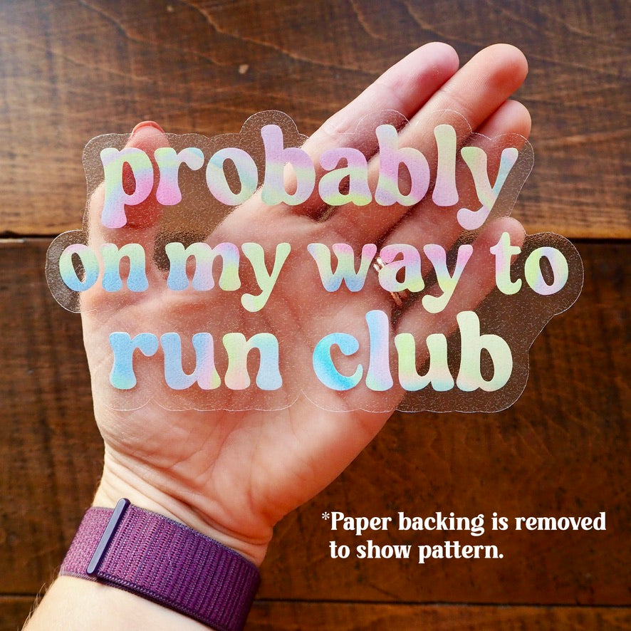 Probably On My Way To Run Club Car Decal