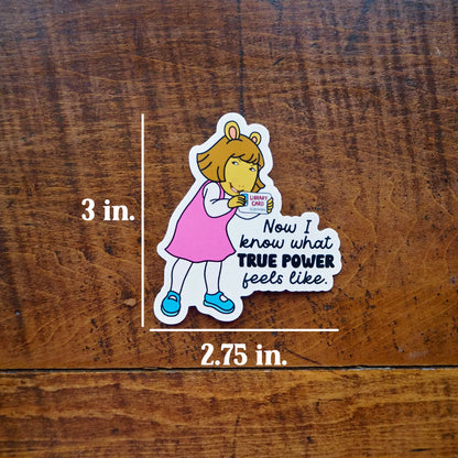 D.W. True Power Sticker