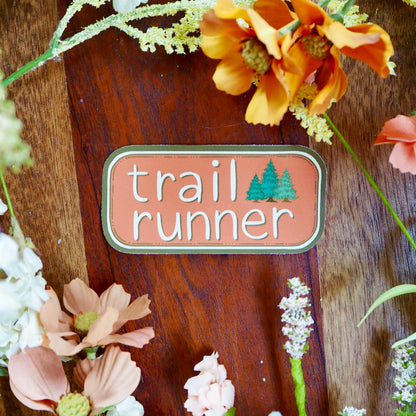 Trail Runner Pine Tree Sticker