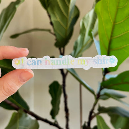 I Can Handle My Shit Vinyl Mirror Decal
