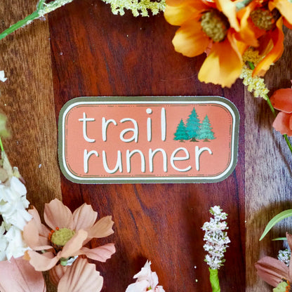Trail Runner Pine Tree Sticker