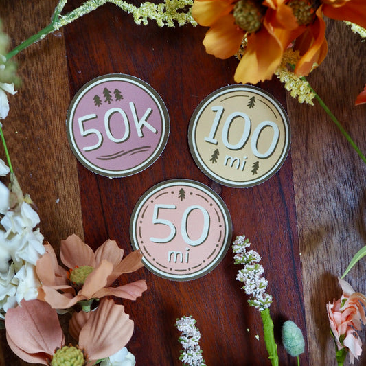 Trail Run Distance Stickers