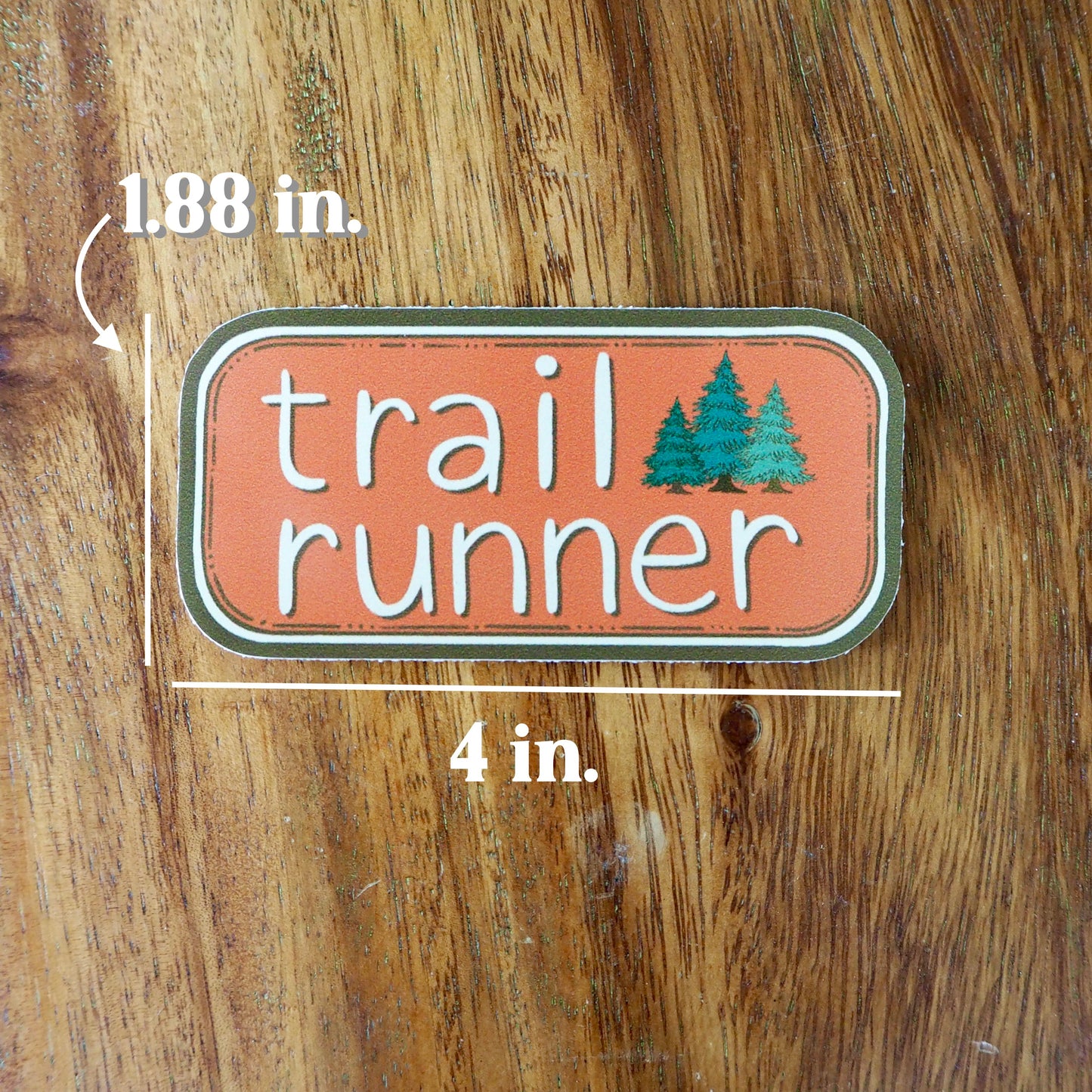 Trail Runner Pine Tree Sticker