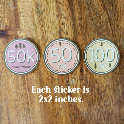 Trail Run Distance Stickers