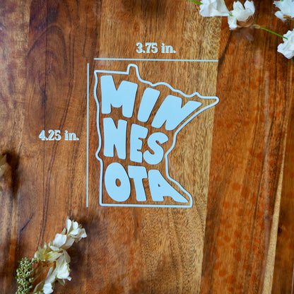Minnesota State Outline Vinyl Decal