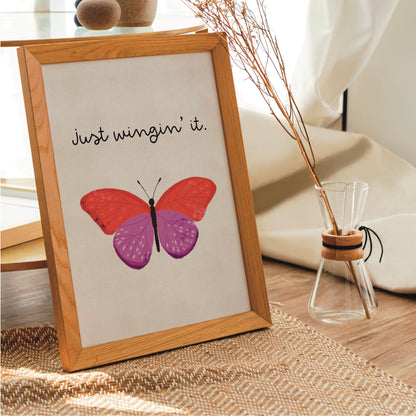 Just Winging It Butterfly Digital Print
