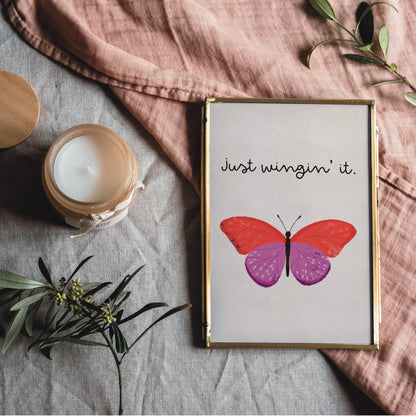 Just Winging It Butterfly Digital Print