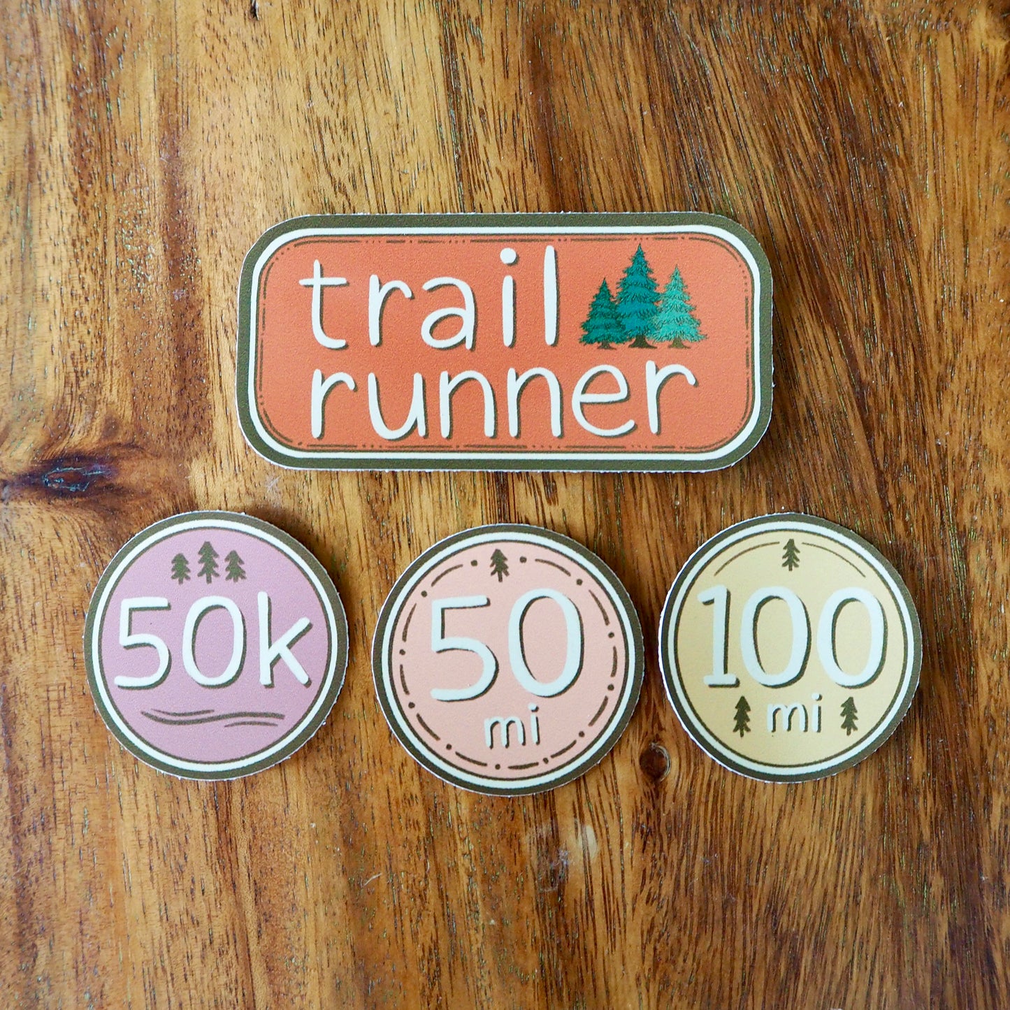 Trail Runner Pine Tree Sticker