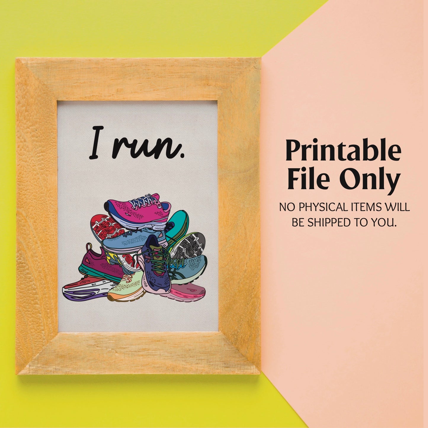 I Run Digital Art Print