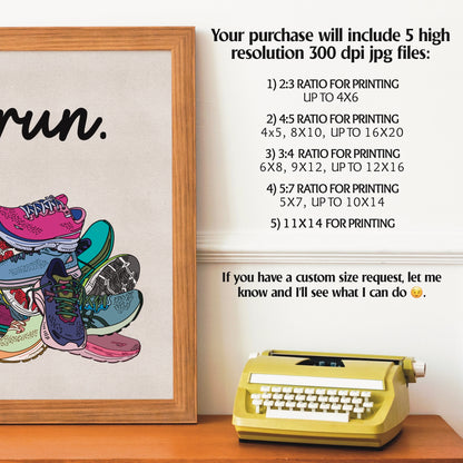 I Run Digital Art Print