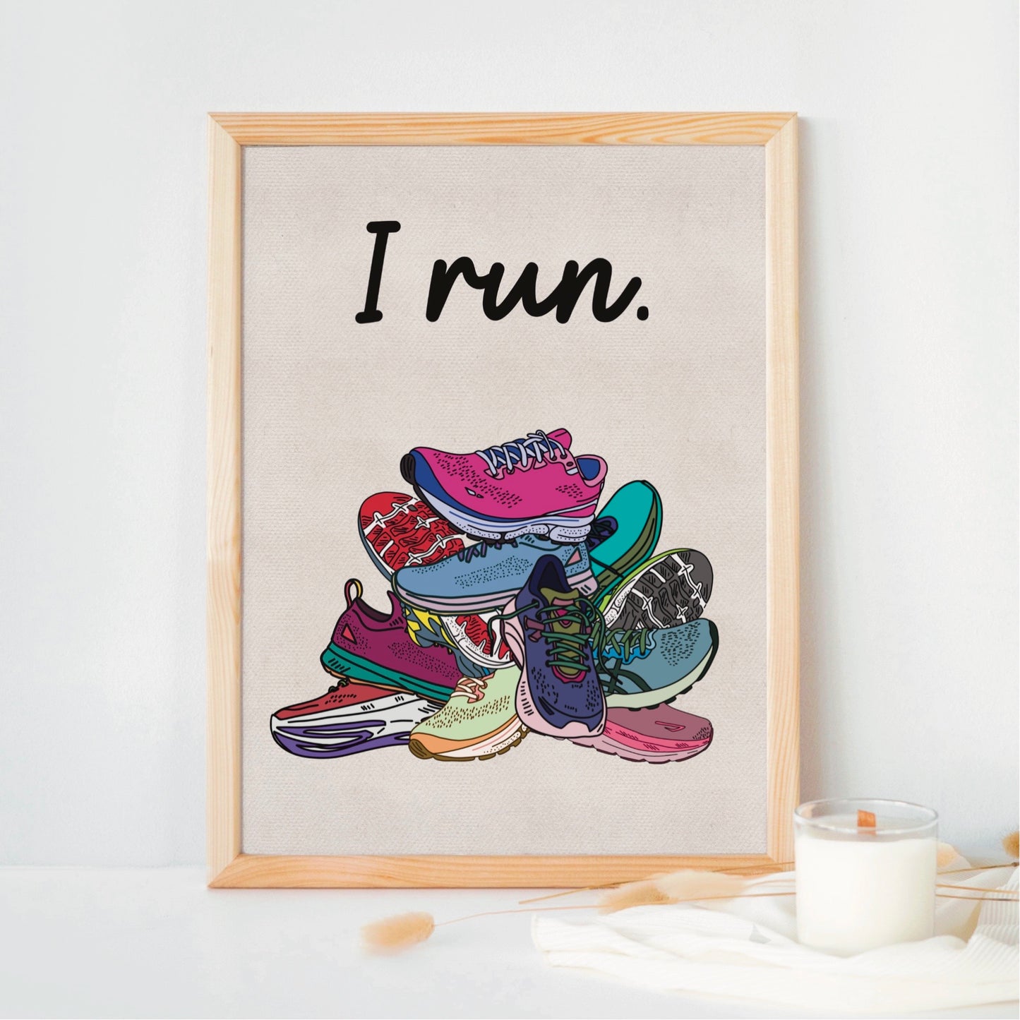 I Run Digital Art Print