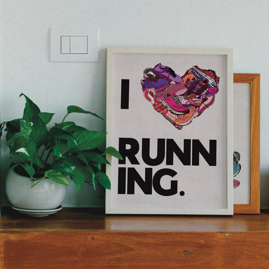 I Heart Running Digital Art Print