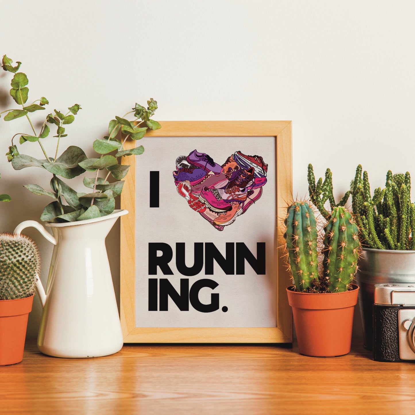 I Heart Running Digital Art Print