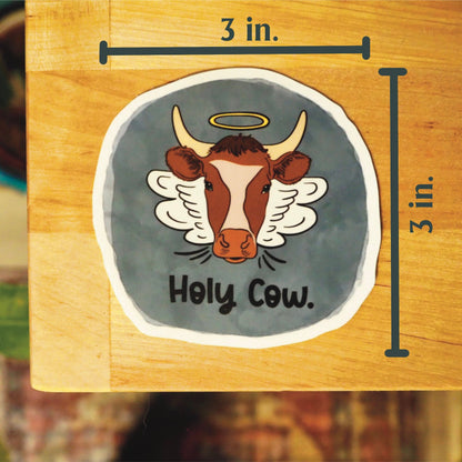 Holy Cow Pun Sticker