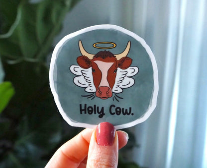 Holy Cow Pun Sticker