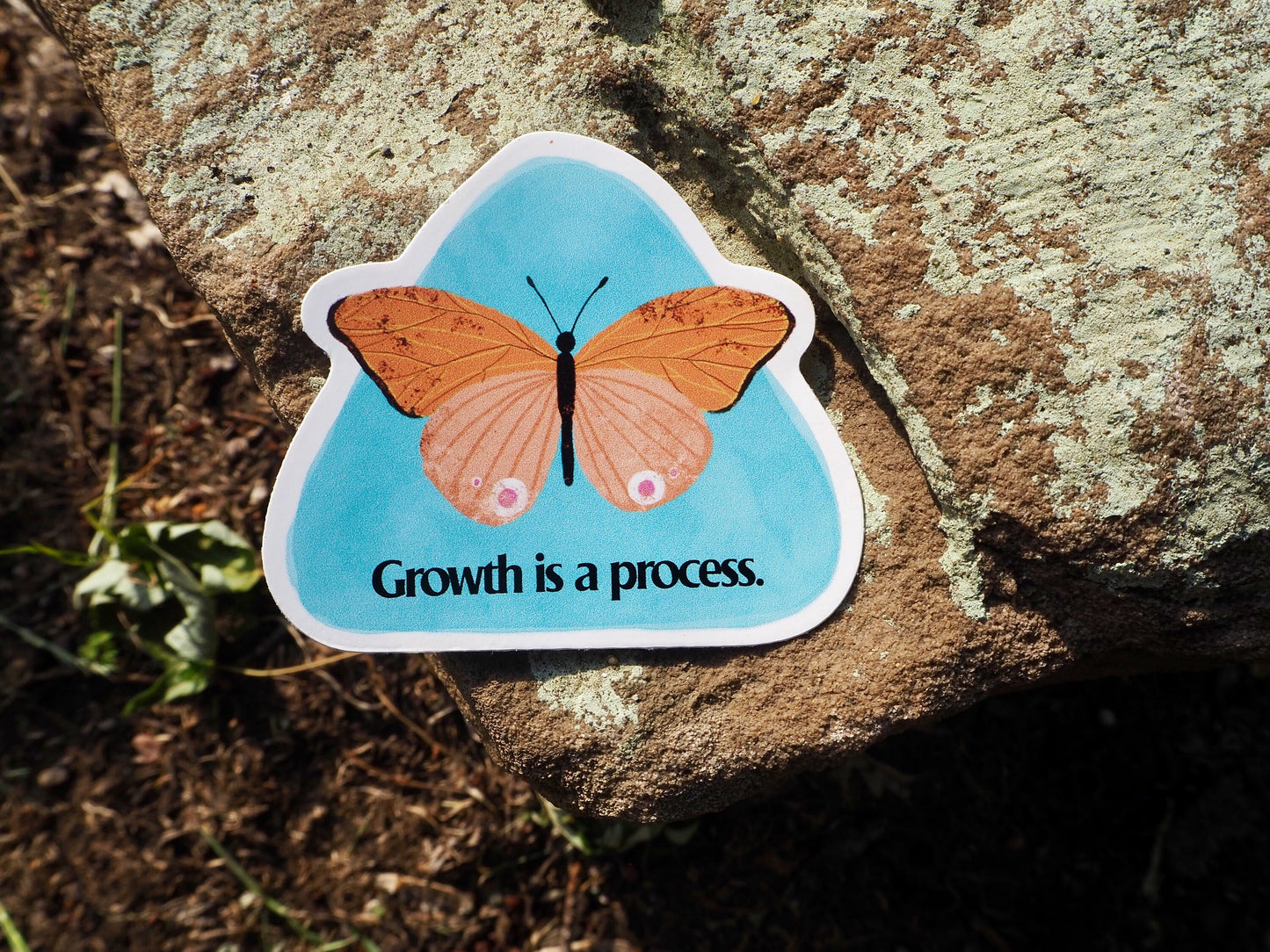 Growth Is A Process Butterfly Vinyl Sticker