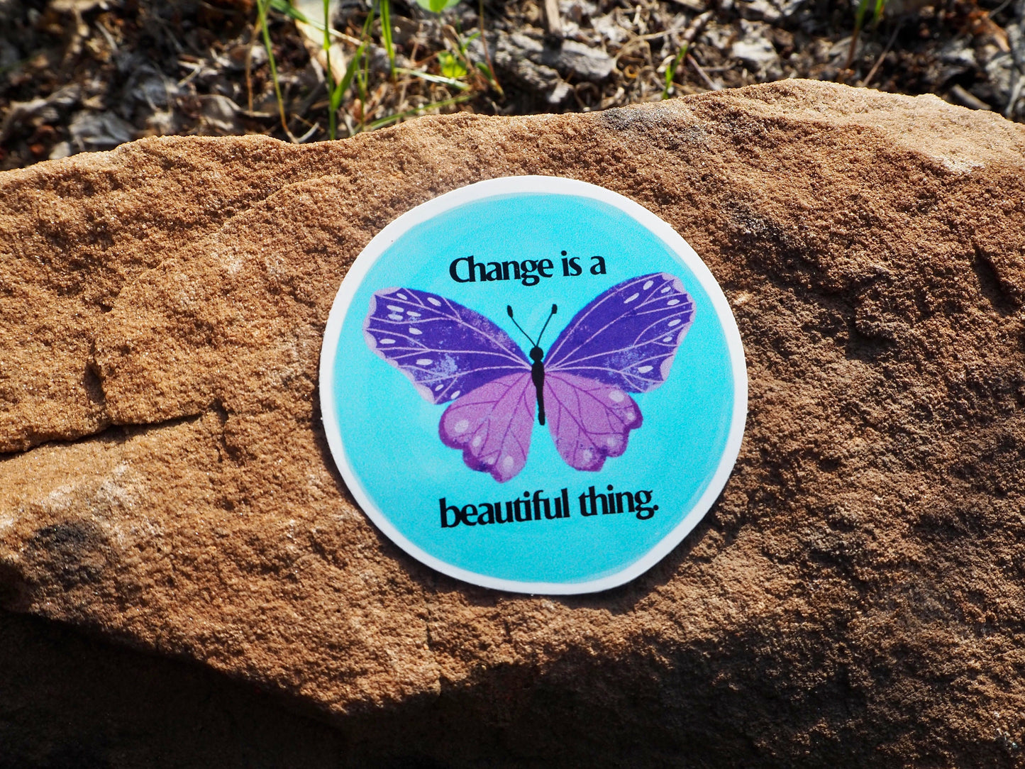 Change Is A Beautiful Thing Butterfly Vinyl Sticker