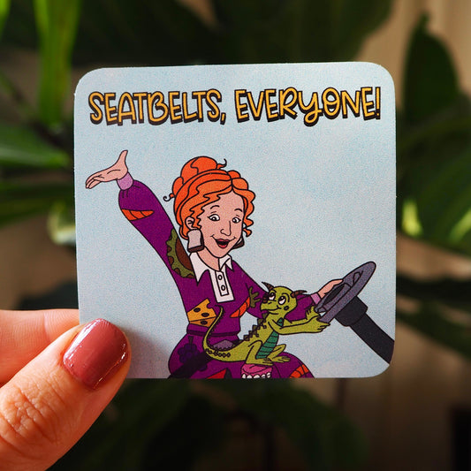 Seatbelts, Everyone! Magic School Bus Vinyl Sticker