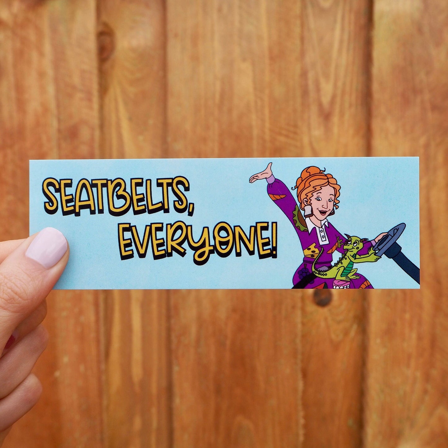 Seatbelts, Everyone! Magic School Bus Bookmark