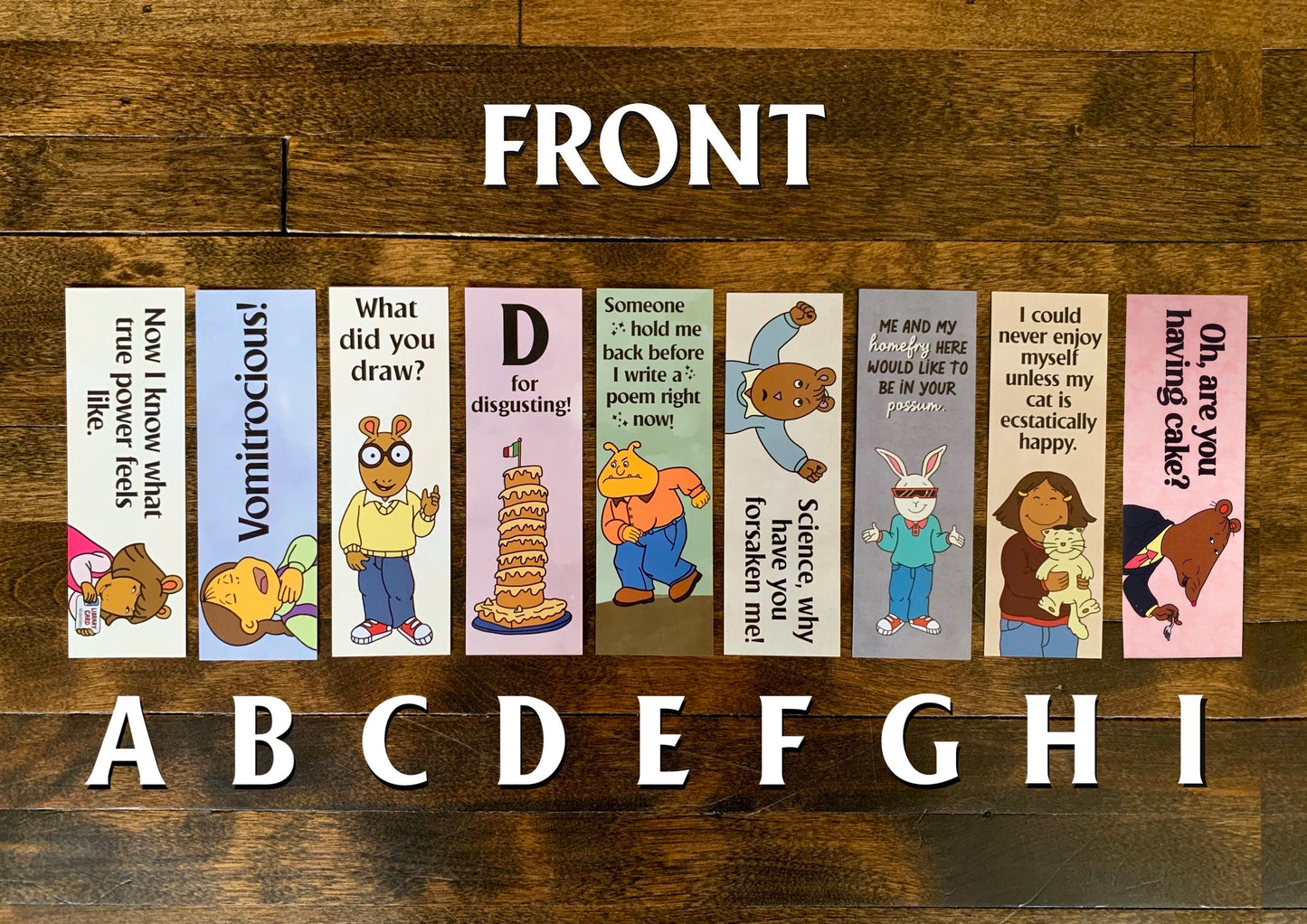 OOPSIES - Discounted Arthur the Aardvark Themed Bookmarks