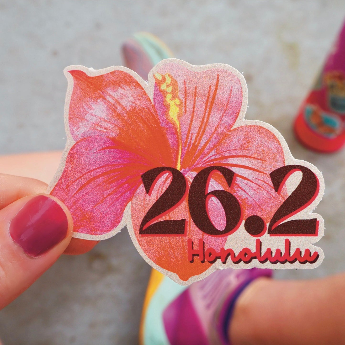 Honolulu Hibiscus Marathon 26.2 Sticker