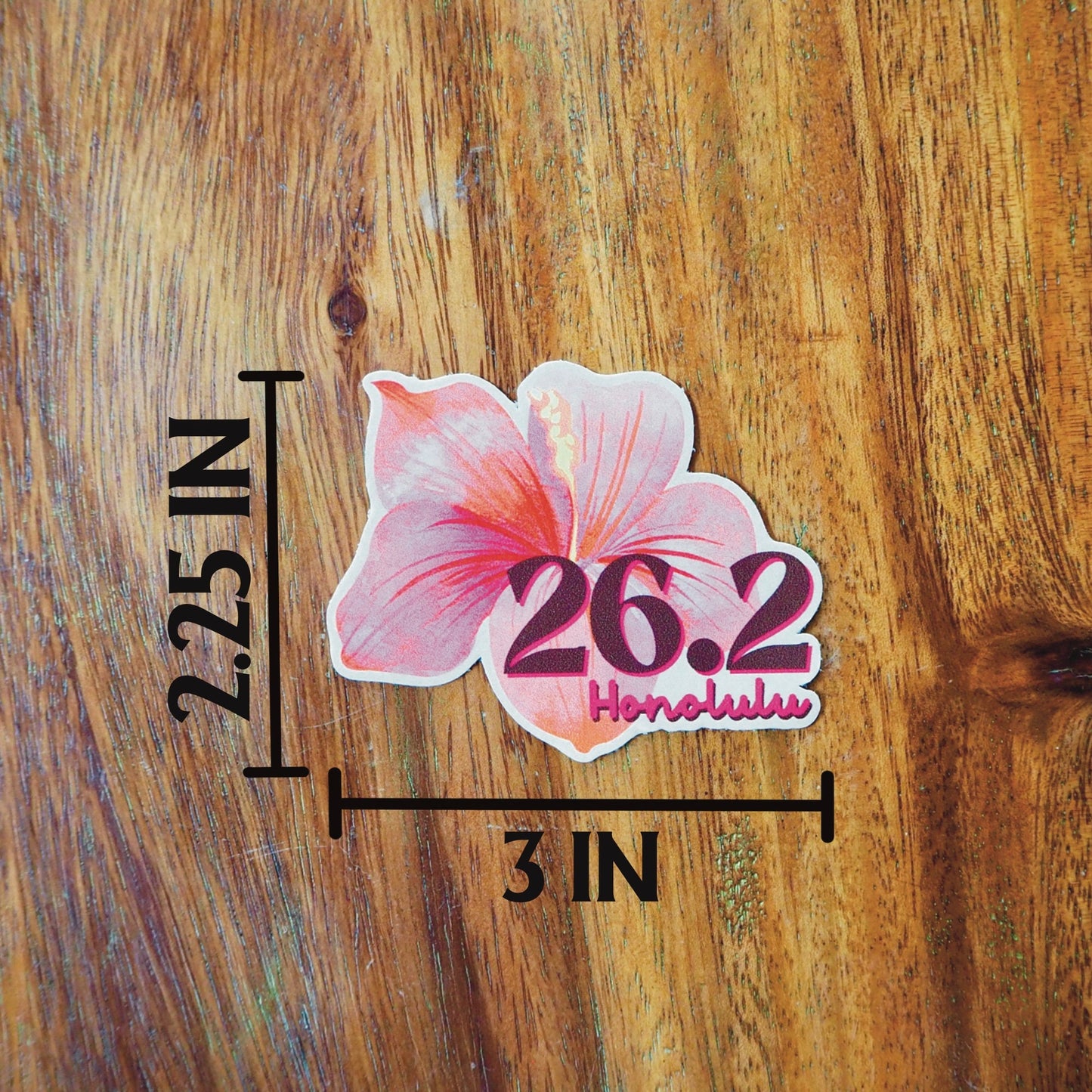 Honolulu Hibiscus Marathon 26.2 Sticker