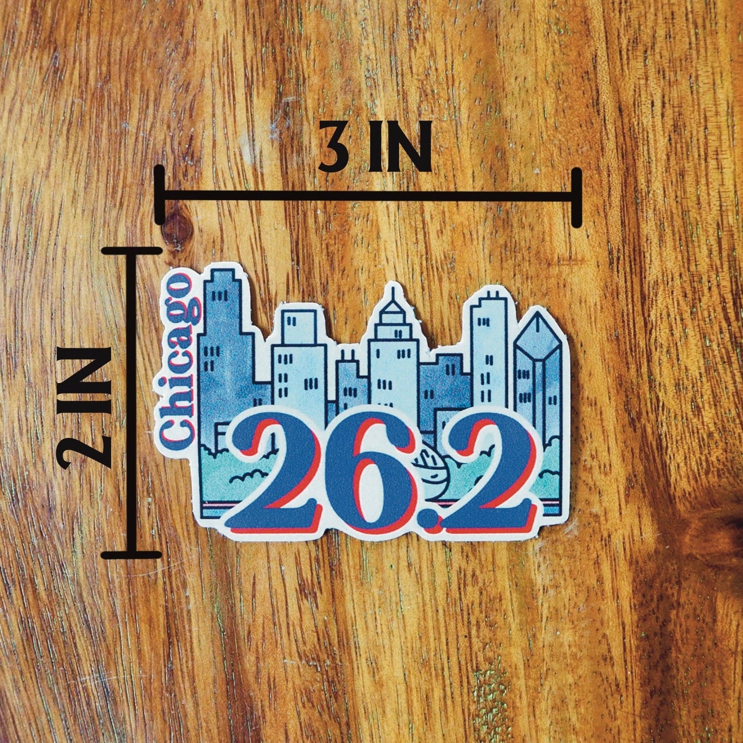 Chicago 26.2 Skyline Sticker