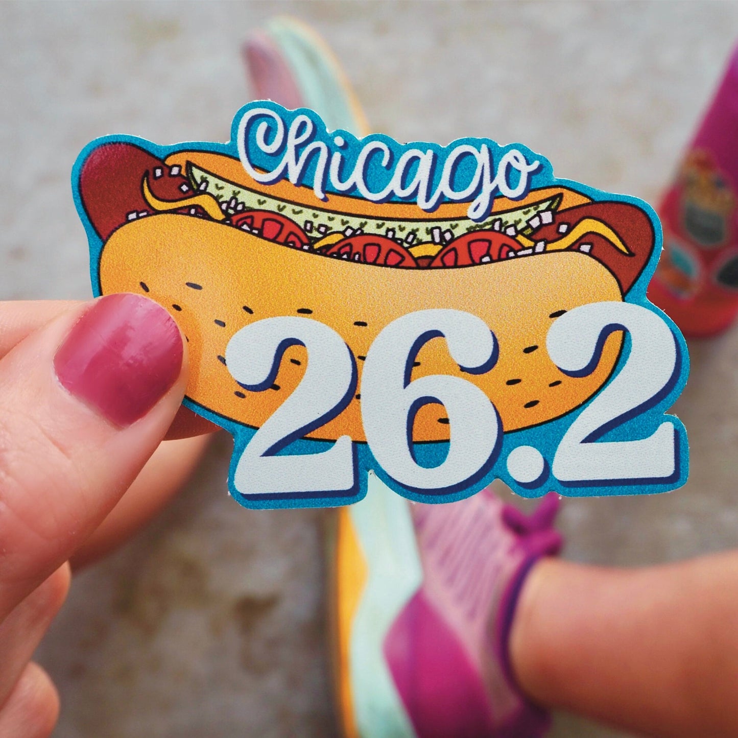 Chicago 26.2 Hot Dog Sticker