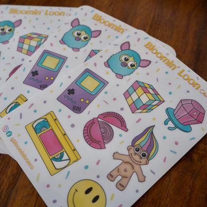 90's Aesthetic Sticker Sheet