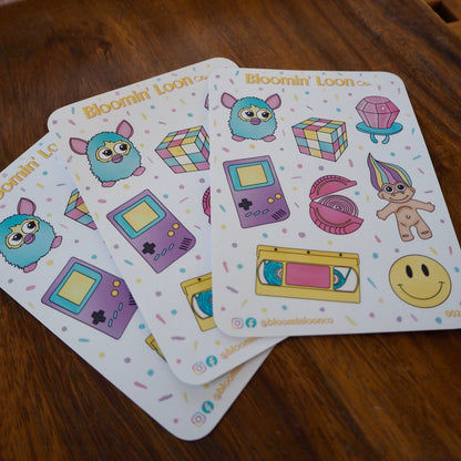 90's Aesthetic Sticker Sheet