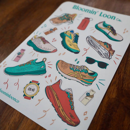 Runner's Journaling Sticker Sheet