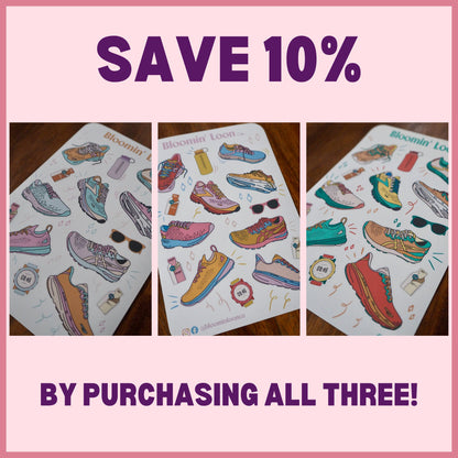 Runner's Journaling Sticker Sheet