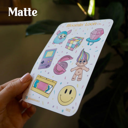 90's Aesthetic Sticker Sheet
