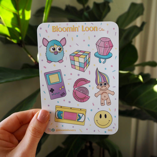 90's Aesthetic Sticker Sheet