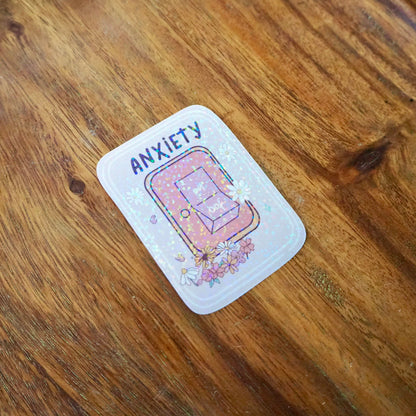 Anxiety Glitter On/OOF Sticker