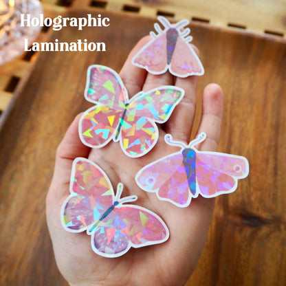 Pink Butterfly Holographic Sticker Pack
