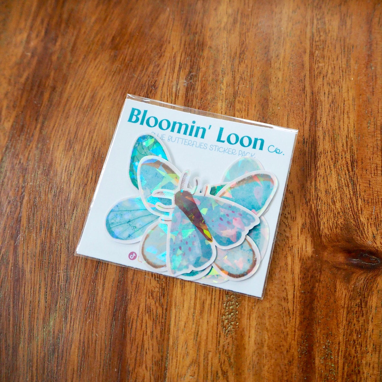 Blue Butterfly Holographic Sticker Pack