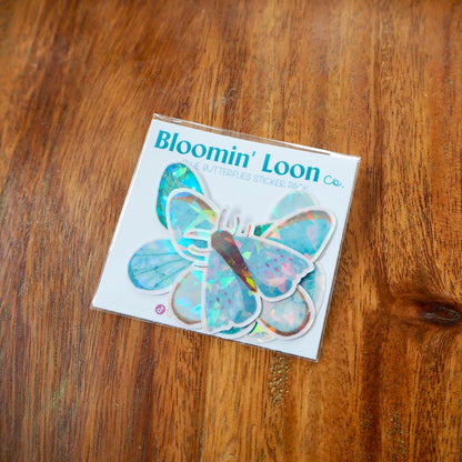 Blue Butterfly Holographic Sticker Pack