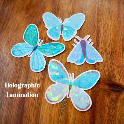 Blue Butterfly Holographic Sticker Pack