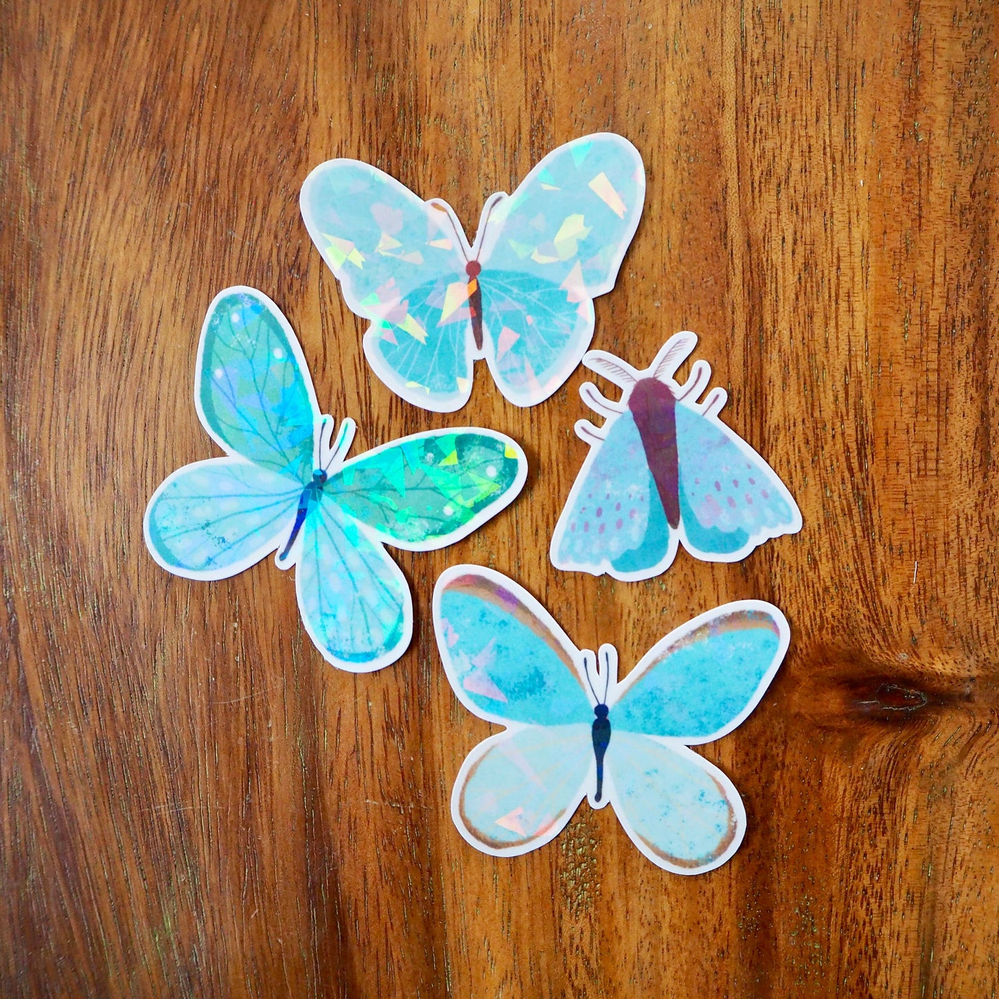 Blue Butterfly Holographic Sticker Pack