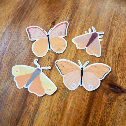 Orange Butterfly Holographic Sticker Pack