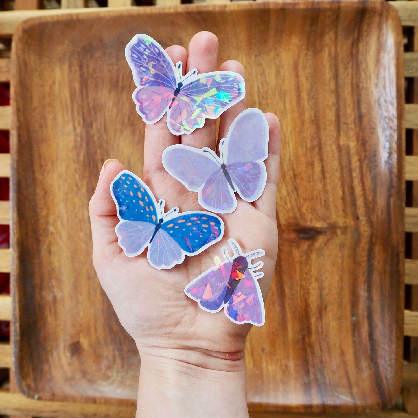 Purple Butterfly Holographic Sticker Pack
