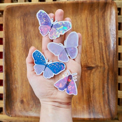 Purple Butterfly Holographic Sticker Pack