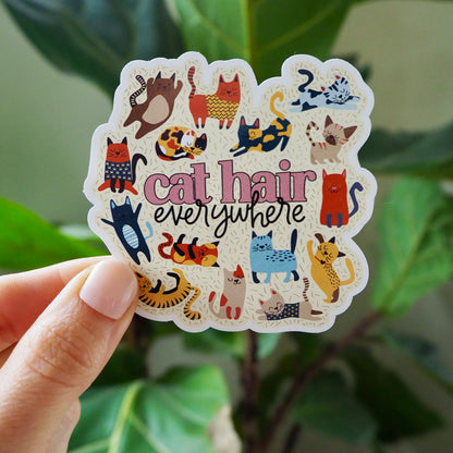 Cat Hair Everywhere Vinyl Sticker