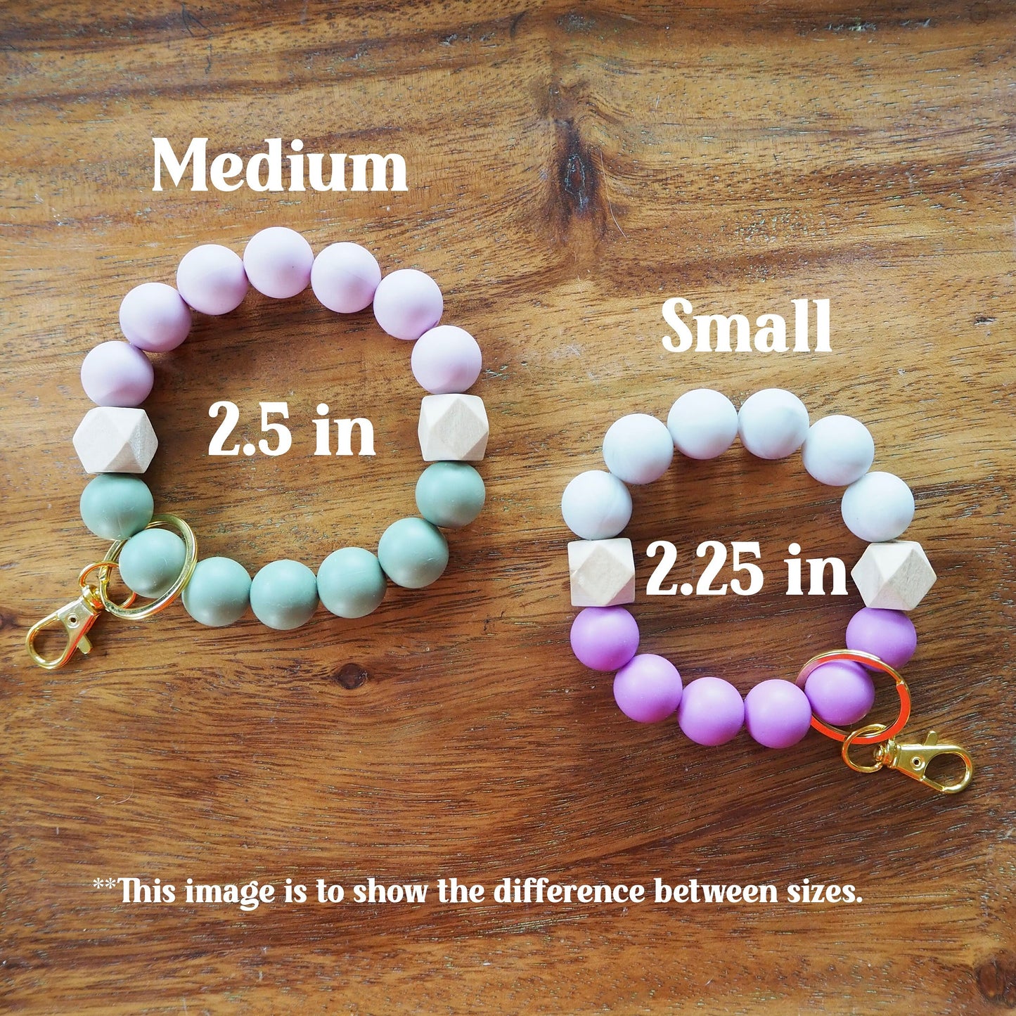 Black & White Silicone Beaded Wristlet | Size Small