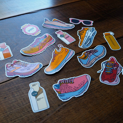 Lace Up and Go! Running/Walking Sticker Pack