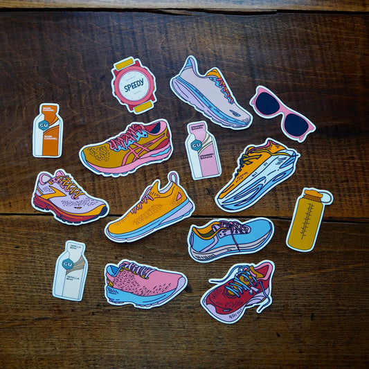 Lace Up and Go! Running/Walking Sticker Pack