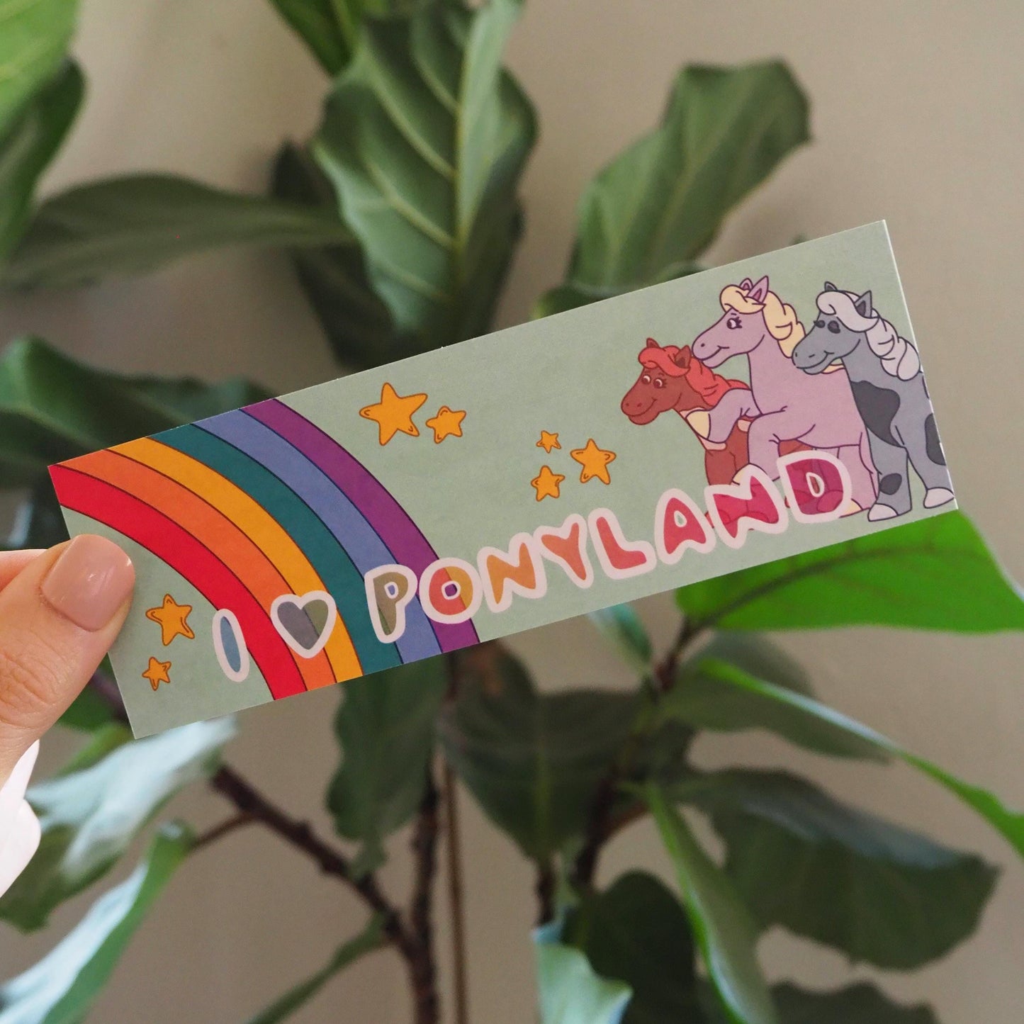 DW Ponies Over Presidents Double-Sided Bookmark