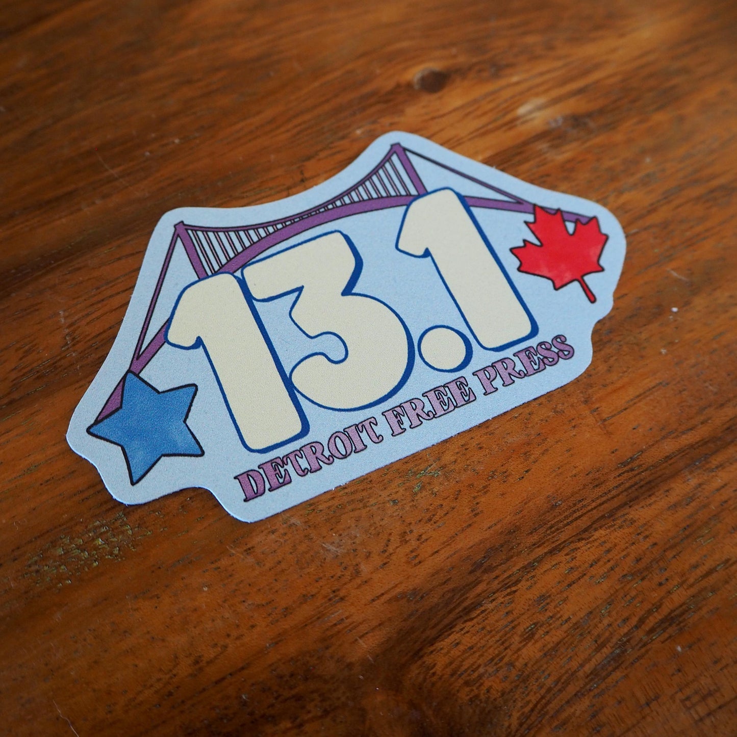 13.1 Detroit Free Press Half/Full Marathon Sticker